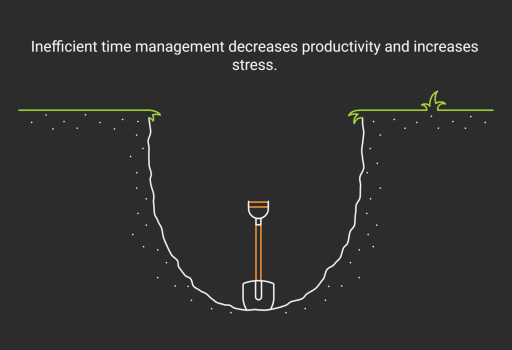  Before/after comparison showing Sarah's productivity metrics with significant improvements across email processing, content production, and work-life balance]