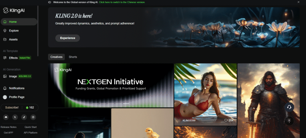 kling ai video genrator for free